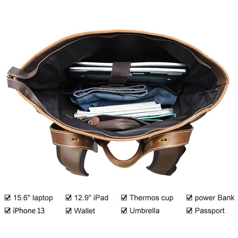 Leather Backpack Manufacturer - Vintage Design Customized Full Grain Real School