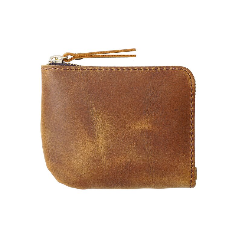 Leather Wallet Supplier - Stock Wholesale Genuine Full Grain Cowhide Zipper Card