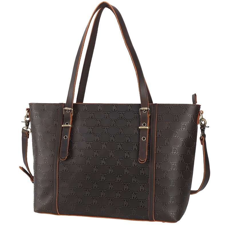 Leather Handbag Supplier - Full Logo Custom ODM OEM Gift Christmas Retro Crazy