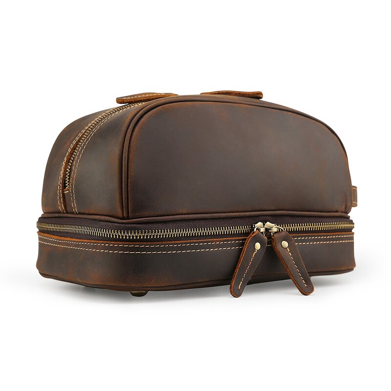 Leather Toiletry Bag Supplier - Custom Leather Personalized Color Travel Organizer