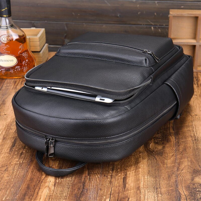 Leather Backpack Supplier - Factory Drop Shipping Low Price Black Full Grain
