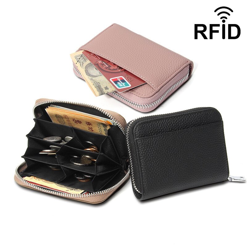 Leather Women Coin Wallet Manufacturer - Multicolor Genuine Full Grain Zipper
