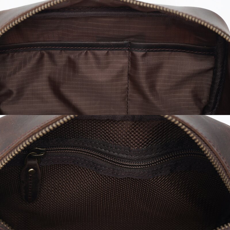 Leather Washing Bag Manufacturer - Logo Customized Handmade Real Cow for Travel