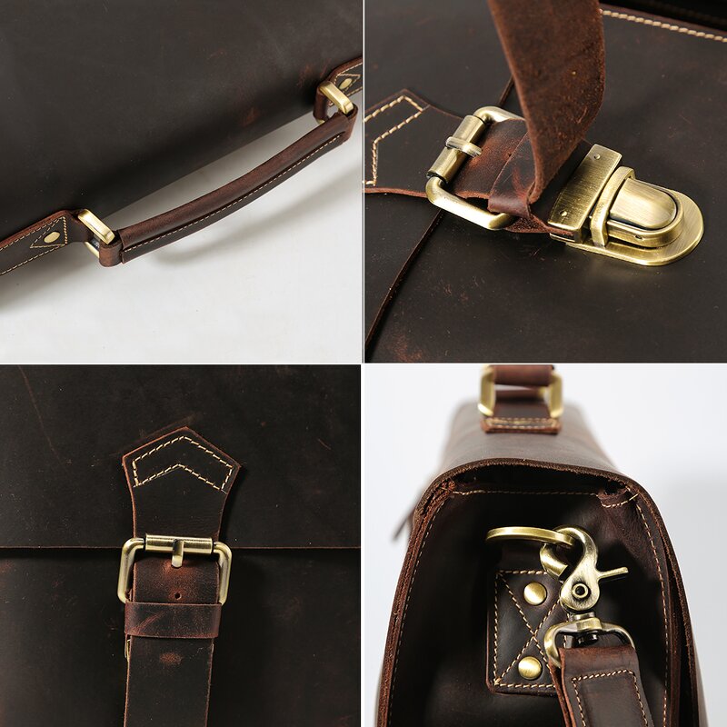 Leather Laptop Bag Supplier - High Quality Classic Design Real Large Capacity