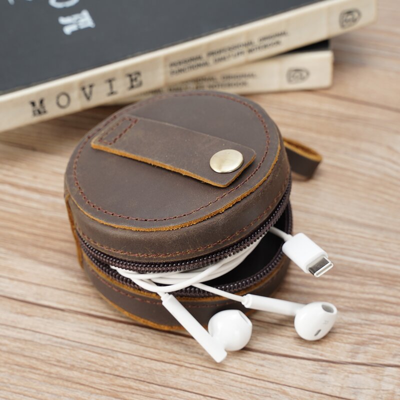 Leather Coin Purse Supplier - TIDING Vintage Unisex Retro Small Purse OEM