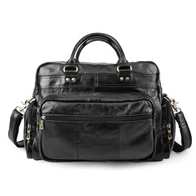 Leather Travel Tote Supplier - TIDING Factory Wholesale Custom Black Large Capacity