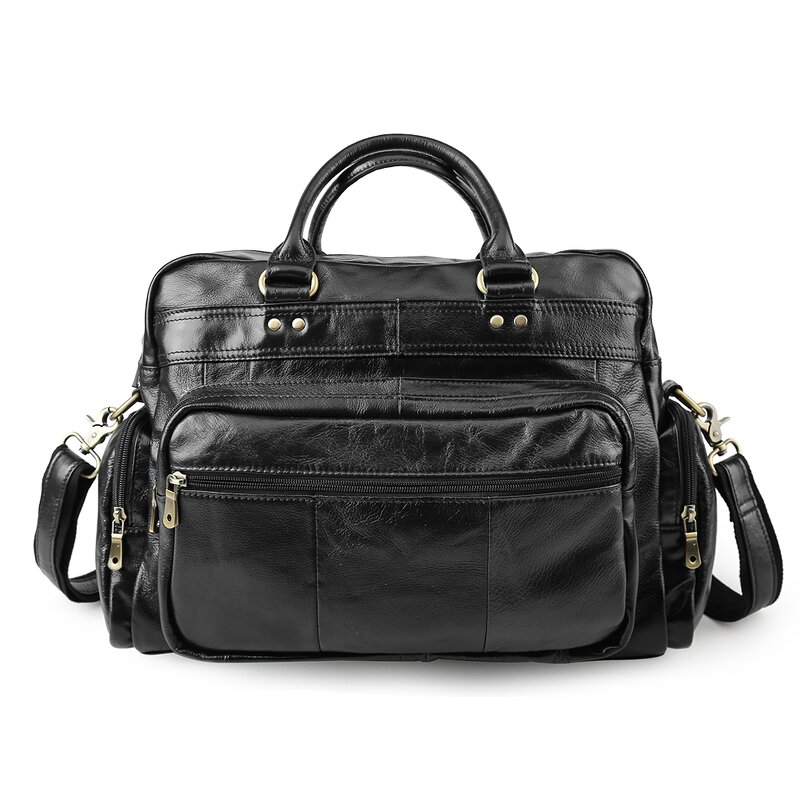 Leather Travel Tote Supplier - TIDING Factory Wholesale Custom Black Large Capacity