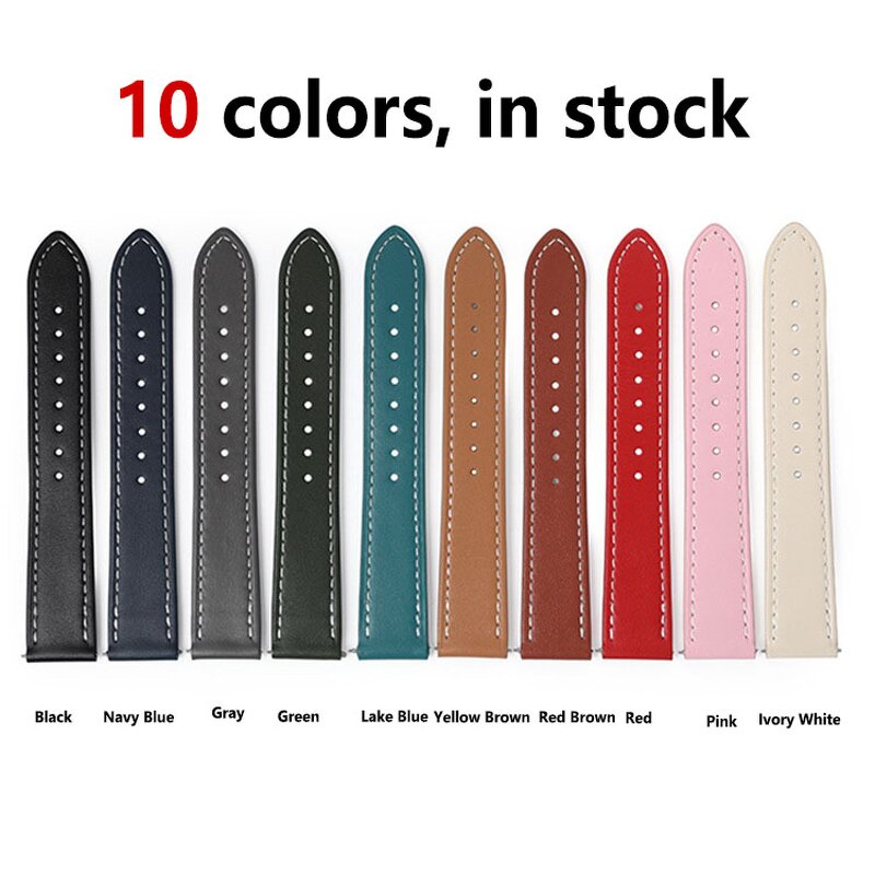 Leather Watch Strap Supplier - Genuine Cow Real Cowhide Calfskin for Smart Watch