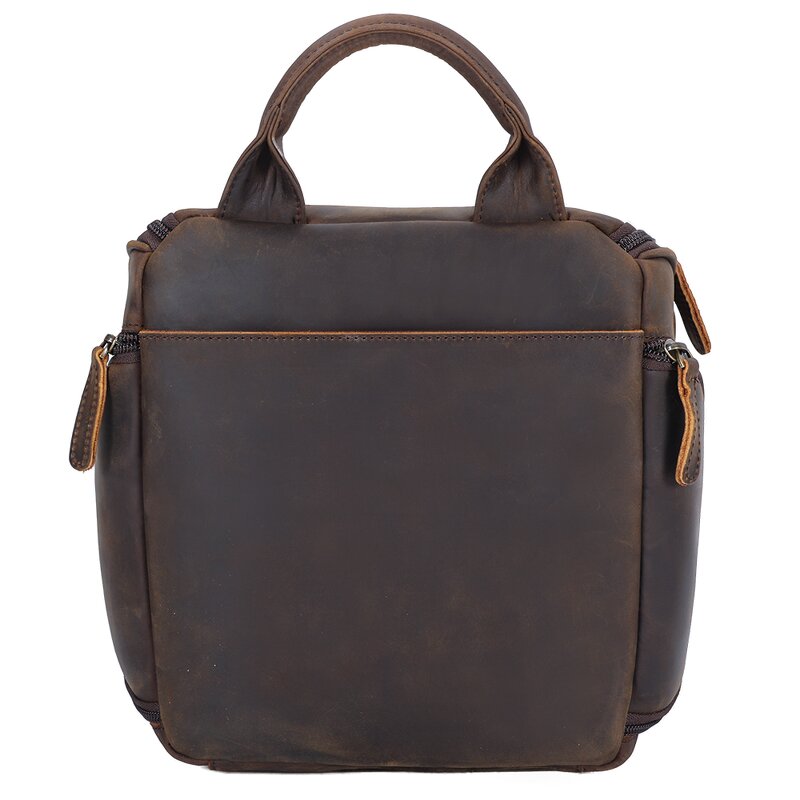 Leather Toiletry Bag Manufacturer - New Design Top Full Grain Men Wash Bag for