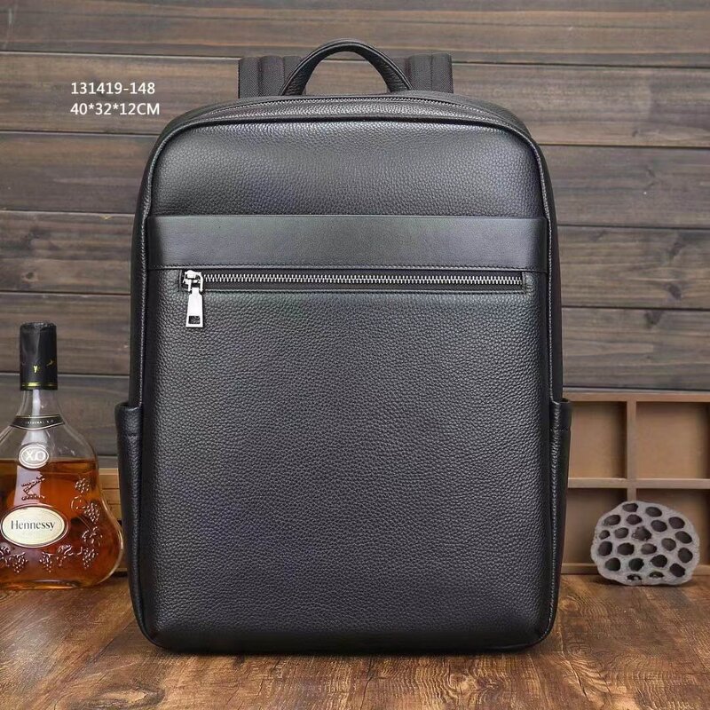 Leather Backpack Manufacturer - Hot Selling Low Price Black Full Grain Business