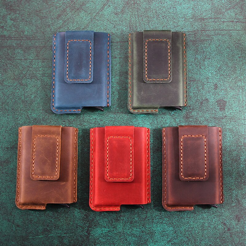 Leather Card Holder Manufacturer - Original Factory Custom Logo Vintage Genuine