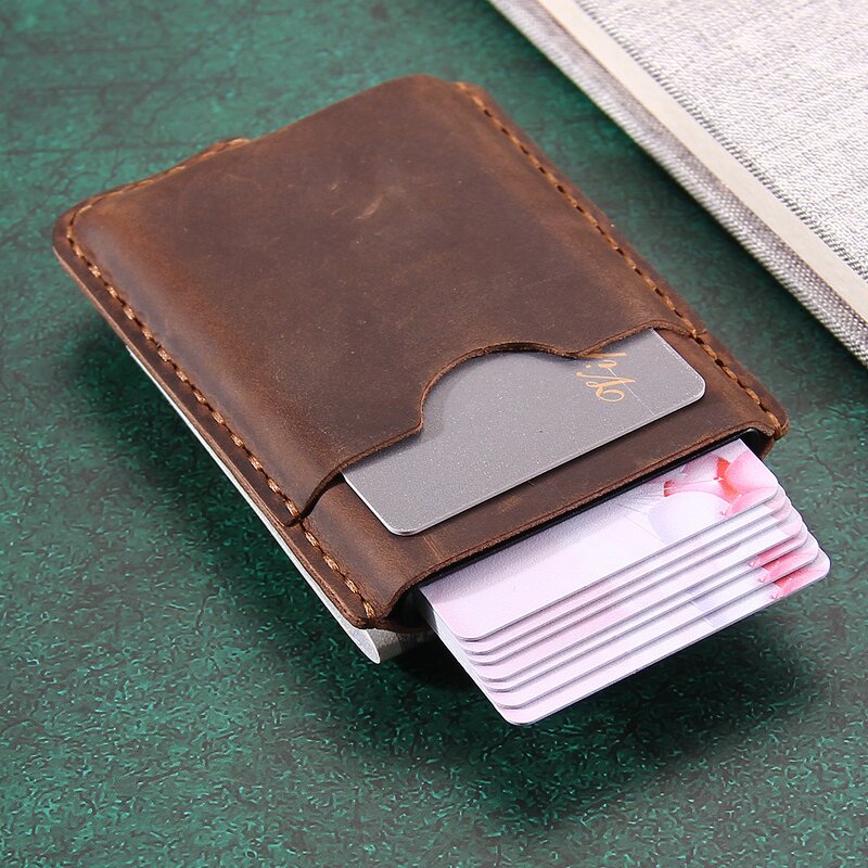 Leather Card Holder Manufacturer - Original Factory Custom Logo Vintage Genuine