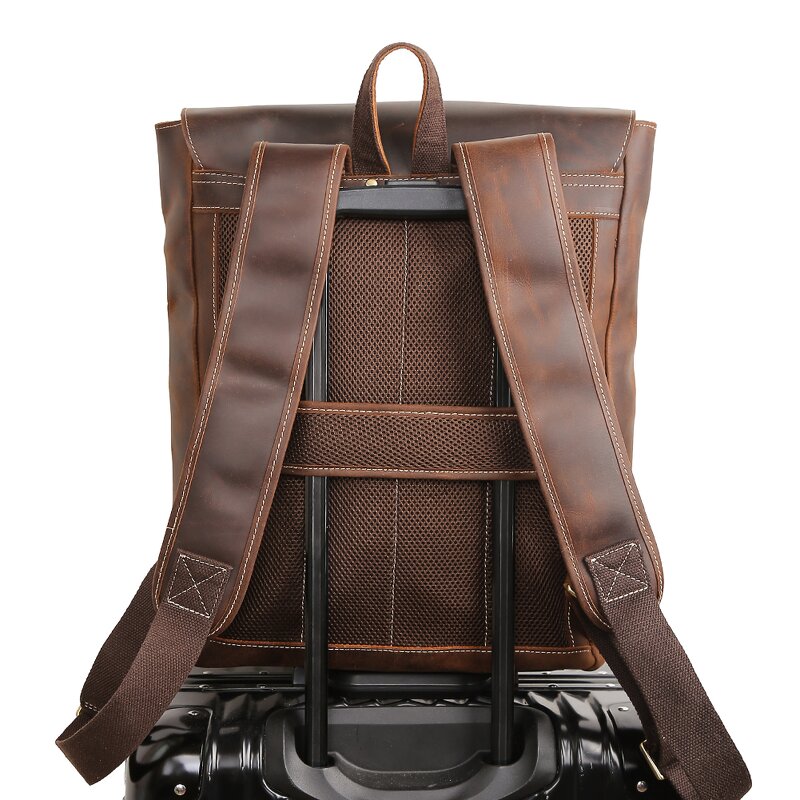 Leather Laptop Bag Supplier - Hot Sale High Quality Genuine Men Retro Vintage
