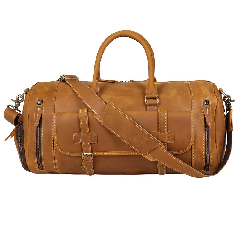 Leather Travel Duffel Supplier - Factory Supply Wholesale Full Grain Genuine with