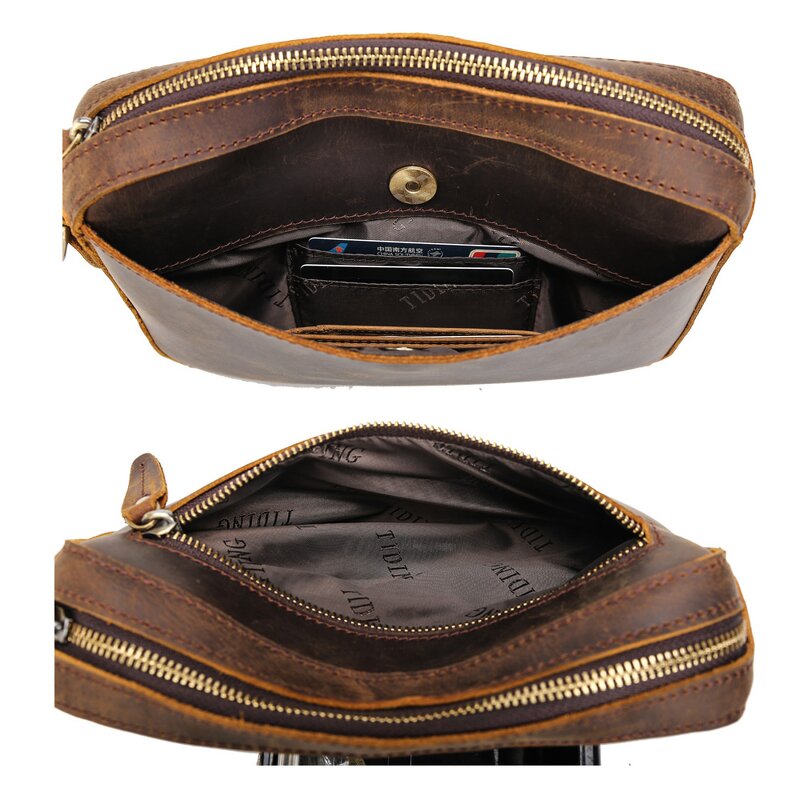Leather Clutch Bag Manufacturer - Tiding Custom Bag Real Full Grain Mens Retro