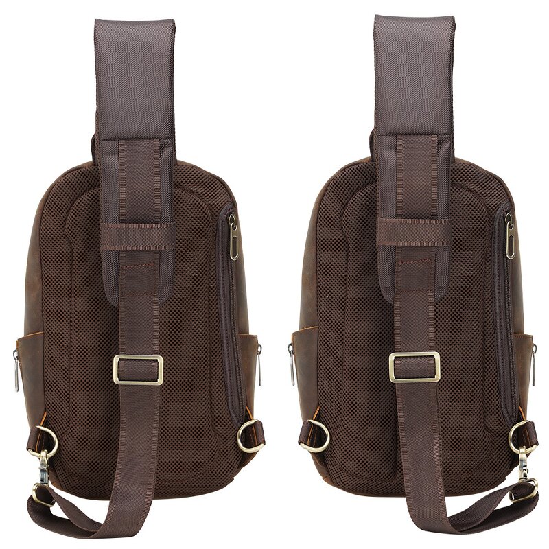 Leather Single Shoulder Bag Supplier - Wholesale Factory Supply Durable Crazy Horse