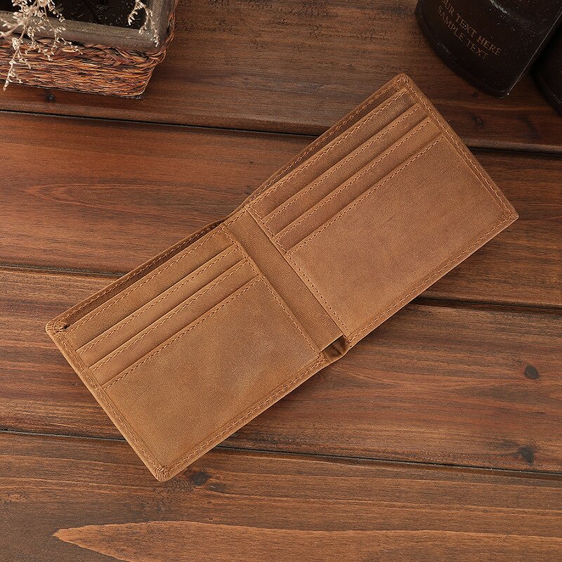 Leather Wallet Supplier - Hot Sale Genuine RFID Blocking Bifold Credit Card