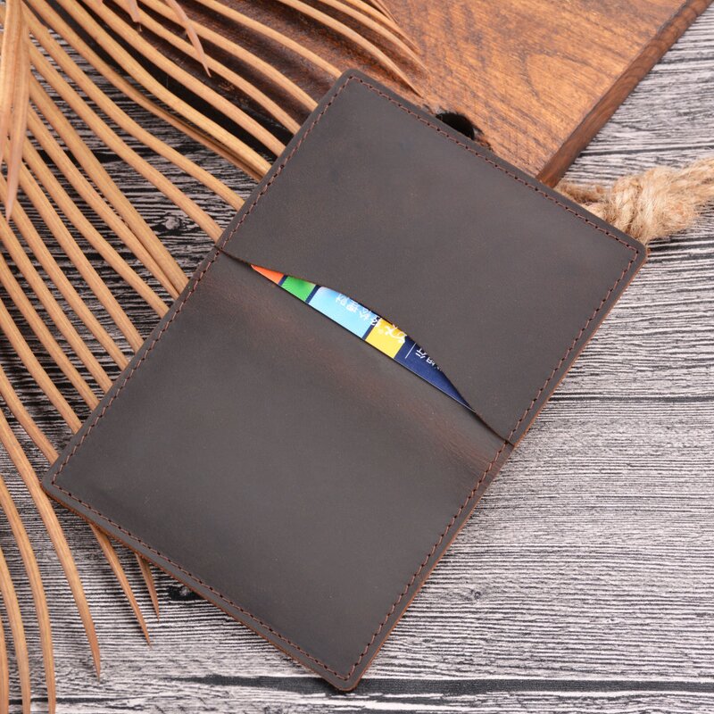 Leather Travel Card Holder Supplier - Factory Custom Design Crazy Horse Passport