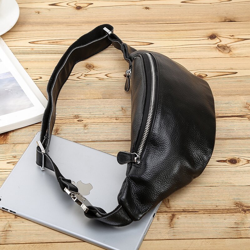 Leather Waist Bag Manufacturer - Factory Wholesale Large Capacity Men Outdoor