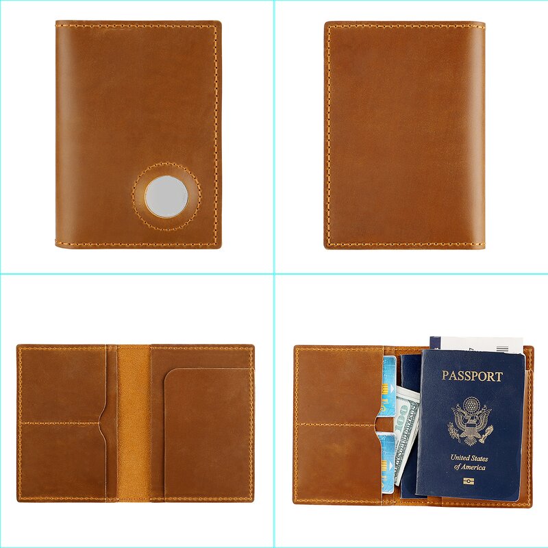 Leather Passport Holder Supplier - Customized Full Grain Genuine Cover with Case