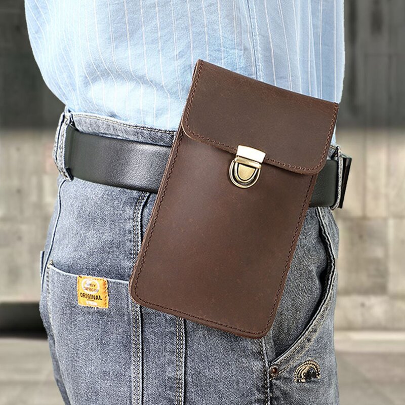 Leather Waist Bag Supplier - Vintage Crazy Horse Handcrafted Genuine Multifunctional
