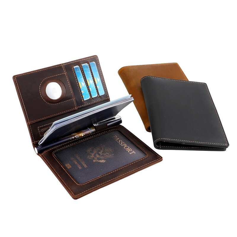 Leather Passport Cover Manufacturer - Wholesale Cowhide Bifold Wallet with Case