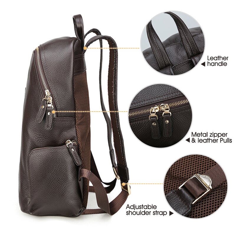 Leather Laptop Backpack Supplier - New Fashion Large Custom Travel School Bag