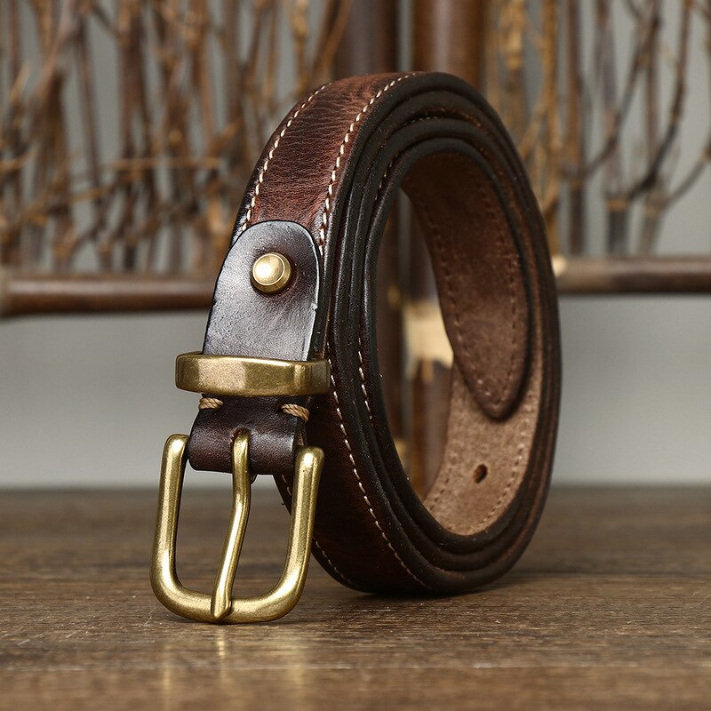 Leather Waist Belt Supplier - Pin Buckle Brands Luxury Custom Designer Full Grain