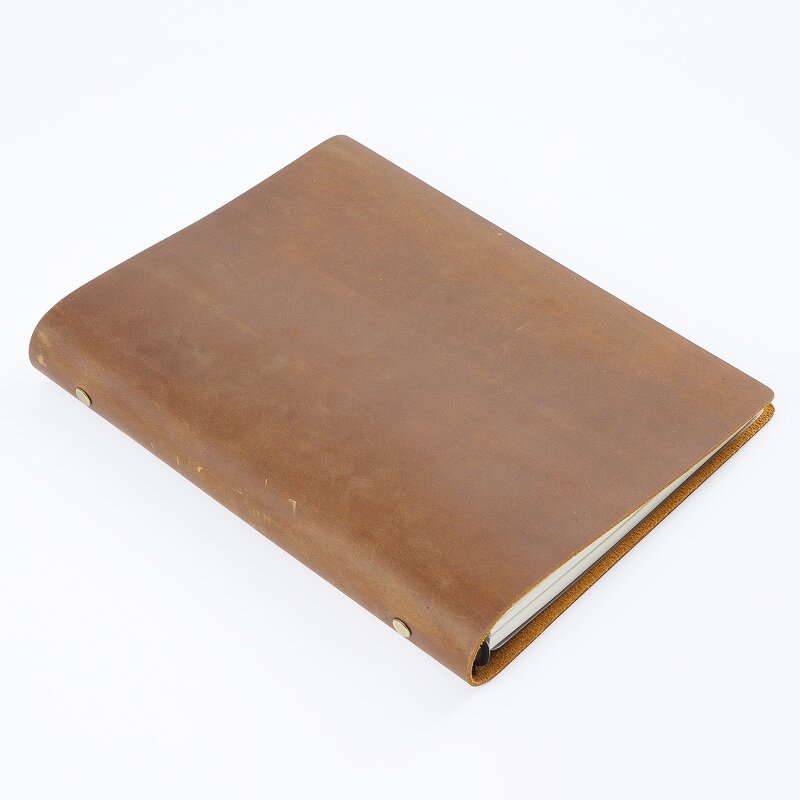 Leather Book Cover Supplier - Original Factory Drop Shipping Full Grain Workbook