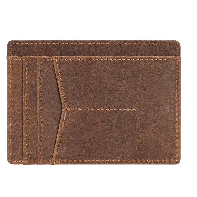 Leather Card Holder Manufacturer - Factory Supply Customize RFID Blocking Crazy