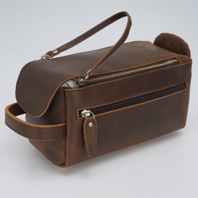 Leather Travel Toiletry Bag Manufacturer - Wholesale Genuine Large Capacity Makeup