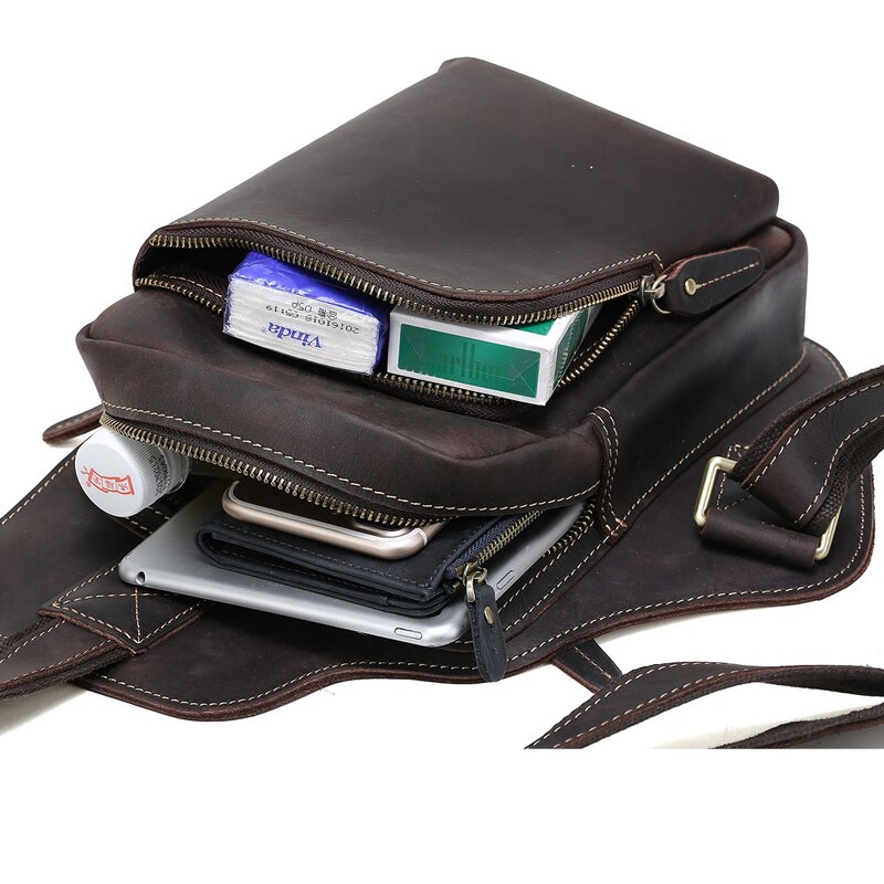 Leather Chest Bag Manufacturer - Wholesale Factory Price OEM ODM Shoulder Mens