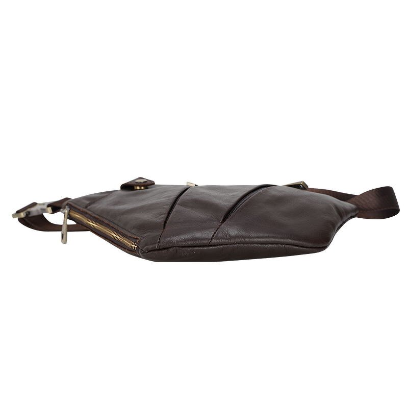 Leather Crossbody Bag Supplier - TIDING Men Slim Anti Theft Full Grain Cowhide