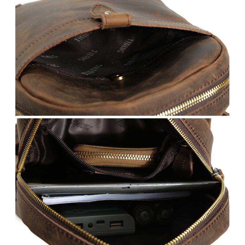 Leather Chest Sling Bag Manufacturer - Tiding Smart Lady One Shoulder Cowhide Mini