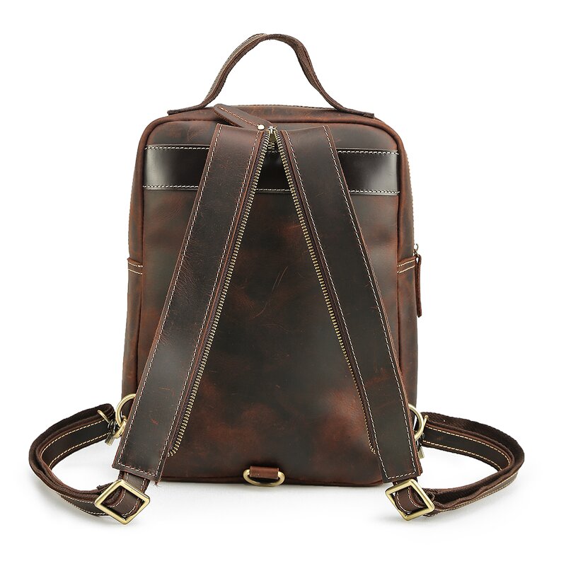 Leather Chest Bag Manufacturer - Hot Sale Design Custom Vintage Mini Crazy Horse