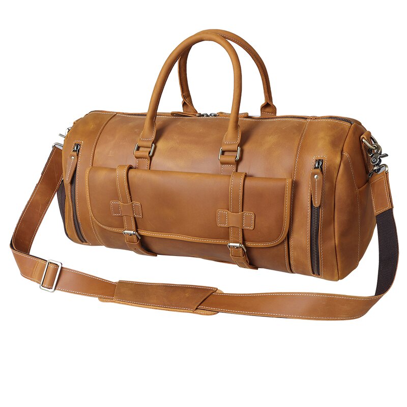Leather Travel Duffel Supplier - Factory Supply Wholesale Full Grain Genuine with