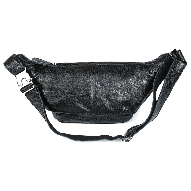 Leather Fanny Pack Supplier - Manufacture Direct Sale Casual Genuine Black Full