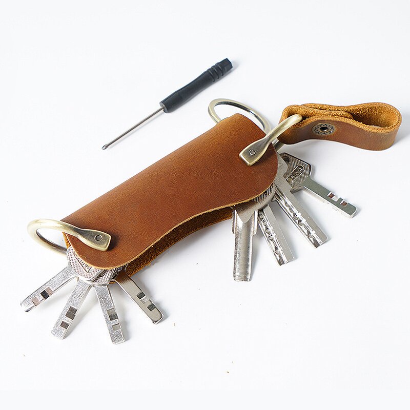Leather Card Key Holder Manufacturer - Custom Design Vintage Full Grain Cowhide