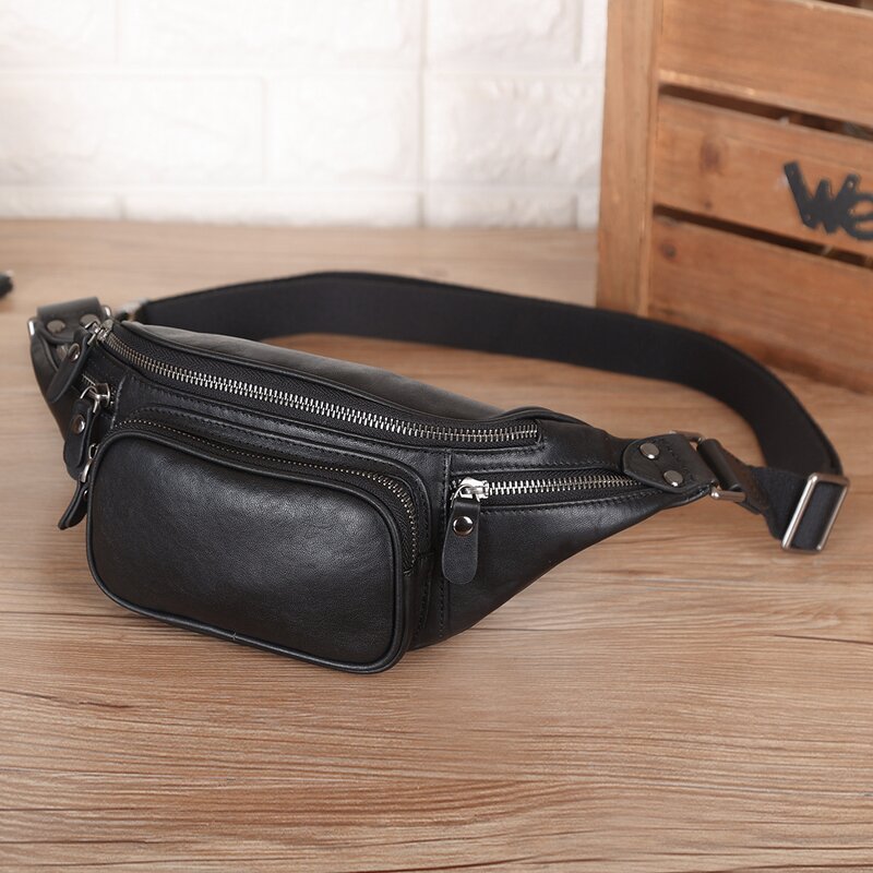 Leather Waist Bag Manufacturer - Factory Supply New Design Crazy Horse Cow