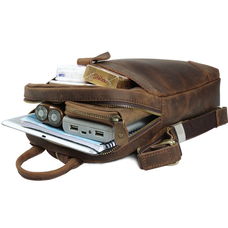 Leather Chest Sling Bag Manufacturer - Tiding Smart Lady One Shoulder Cowhide Mini