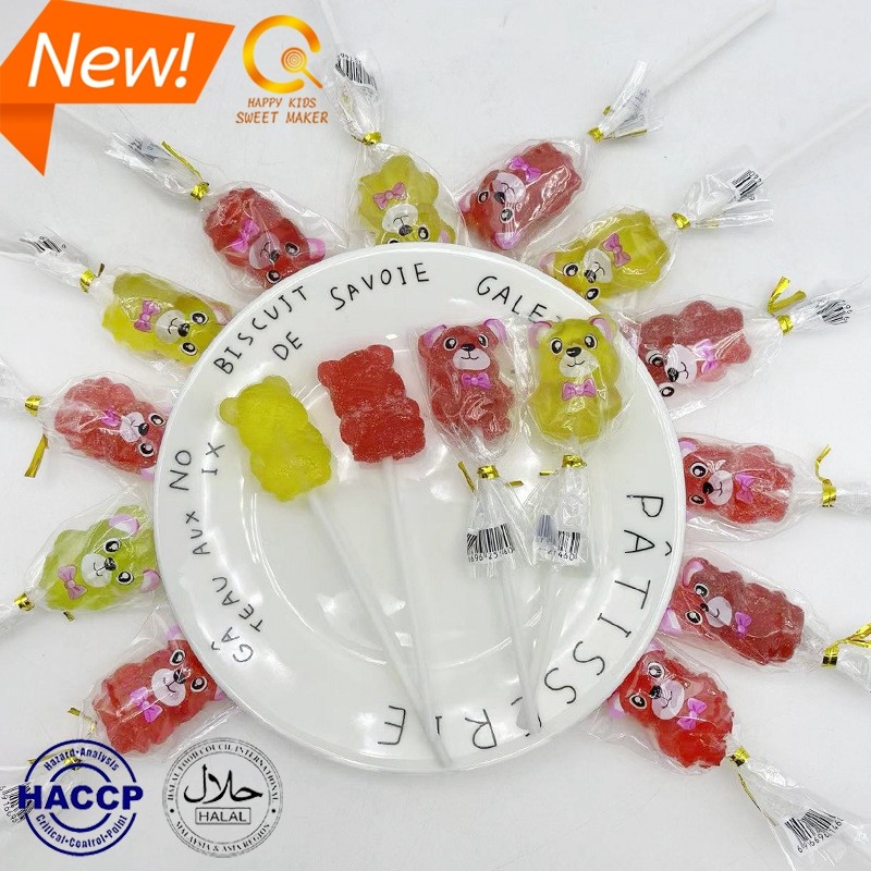 Mini Bear Lollipops Manufacturer - Bulk 60 PCS Cartoon Animal Shape