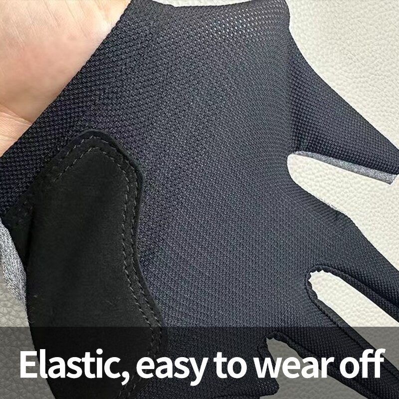 Billiard Gloves Factory - OEM/ODM Gray Soft Breathable 3 Finger Non-Slip for Man Woman