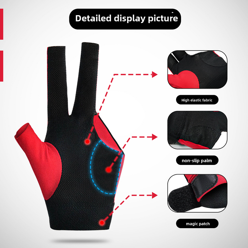 Billiard Gloves Manufacturer - OEM/ODM Professional Snooker Accessories Three Finger