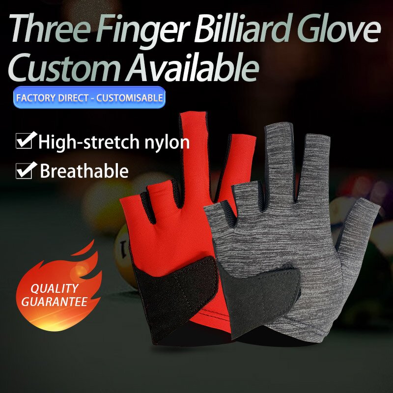 Billiard Gloves Manufacturer - OEM/ODM Wholesale Softball Breathable Three Finger Custom