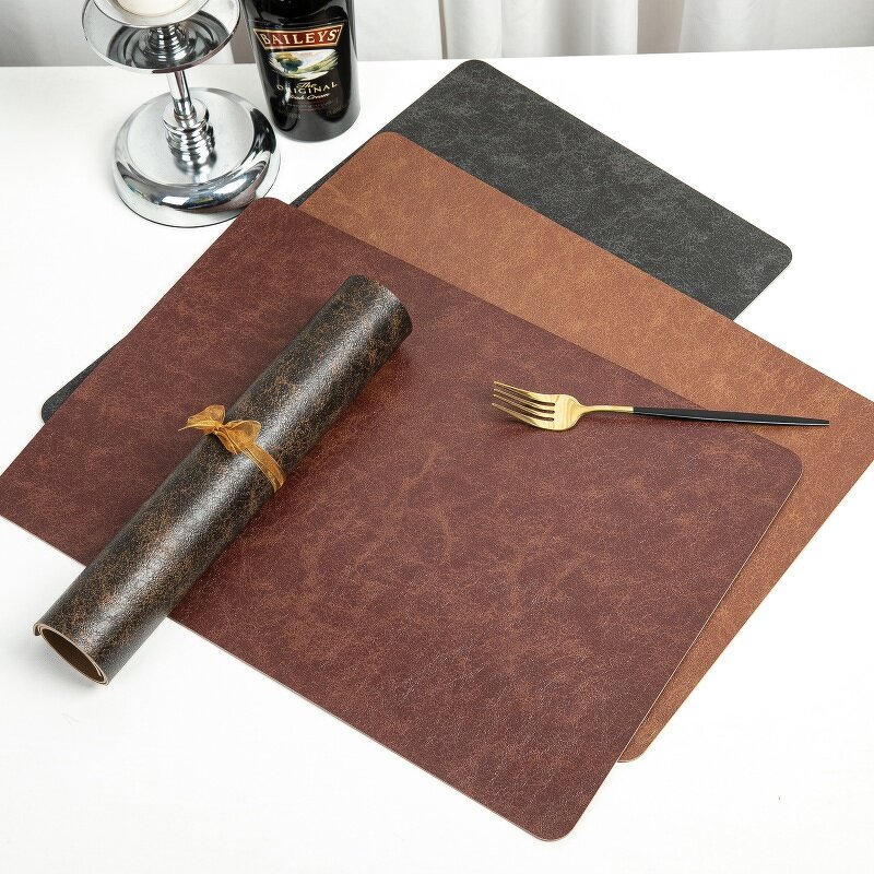 Dining Table Mat Supplier - PU Leather Royal Modern Double-sided Anti-slip Thermal