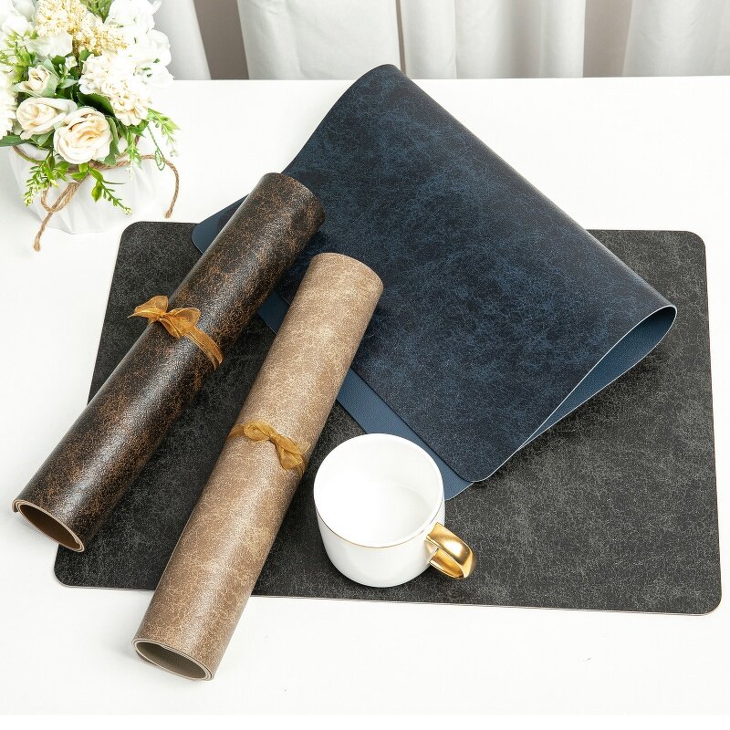 Dining Table Mat Supplier - PU Leather Royal Modern Double-sided Anti-slip Thermal