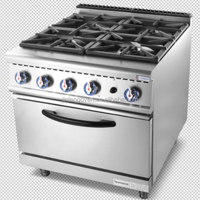 Restaurant Gas Cooker Manufacturer - Professional 6 Burners With Gas Oven for