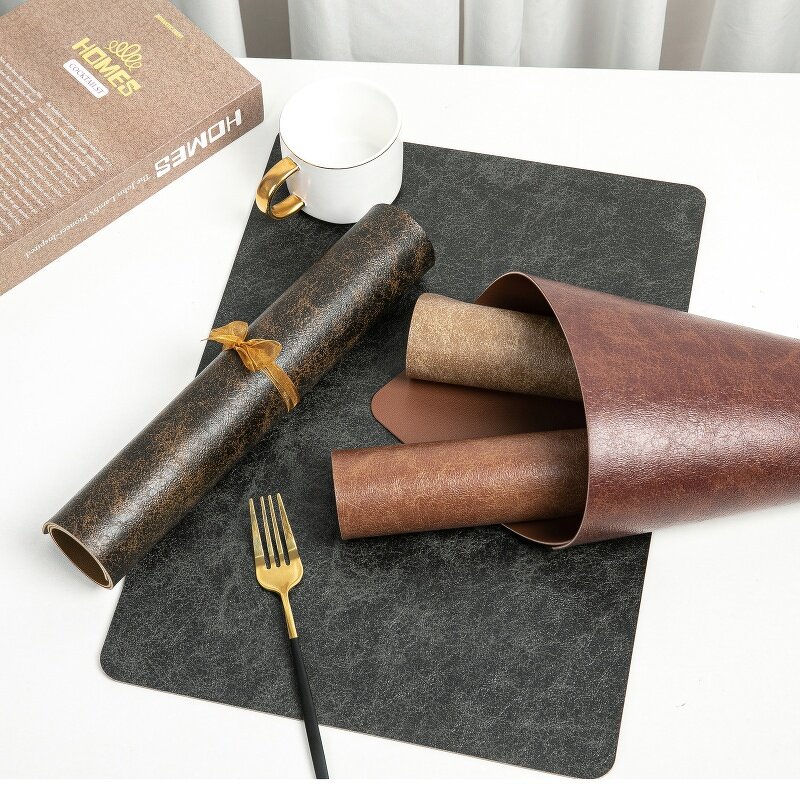 PU Leather Placemats Factory - Popular Waterproof Wipeable Washed Heat Resistant