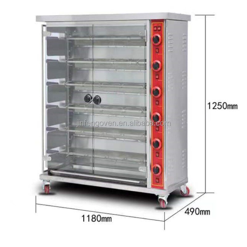 Rotisserie Oven Supplier - Commercial Stainless Steel Vertical Chicken with Gas
