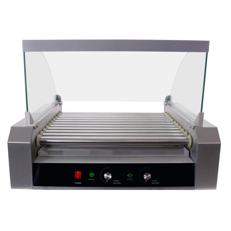 Sausage Baking Machine Supplier - Commercial Electric Hot Dog Roller with Bun Warmer